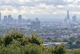 London skyline as seen from Primrose Hilll